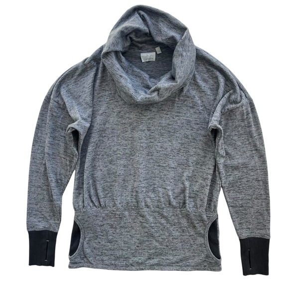 Athleta Tops - Athleta Womens S Charcoal Heather Batwing and Robin Cowl Neck Sweatshirt #918996